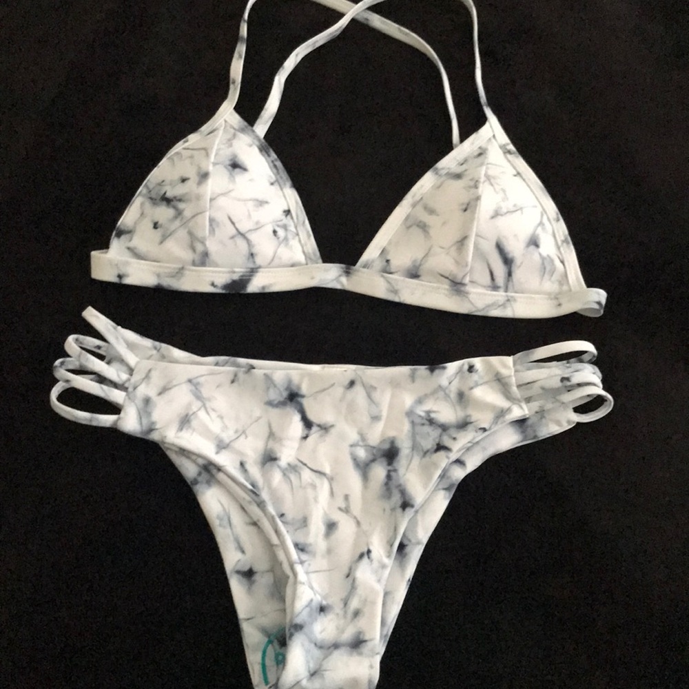 Marble pattern bikini set BRAND NEW NEVER WORN!